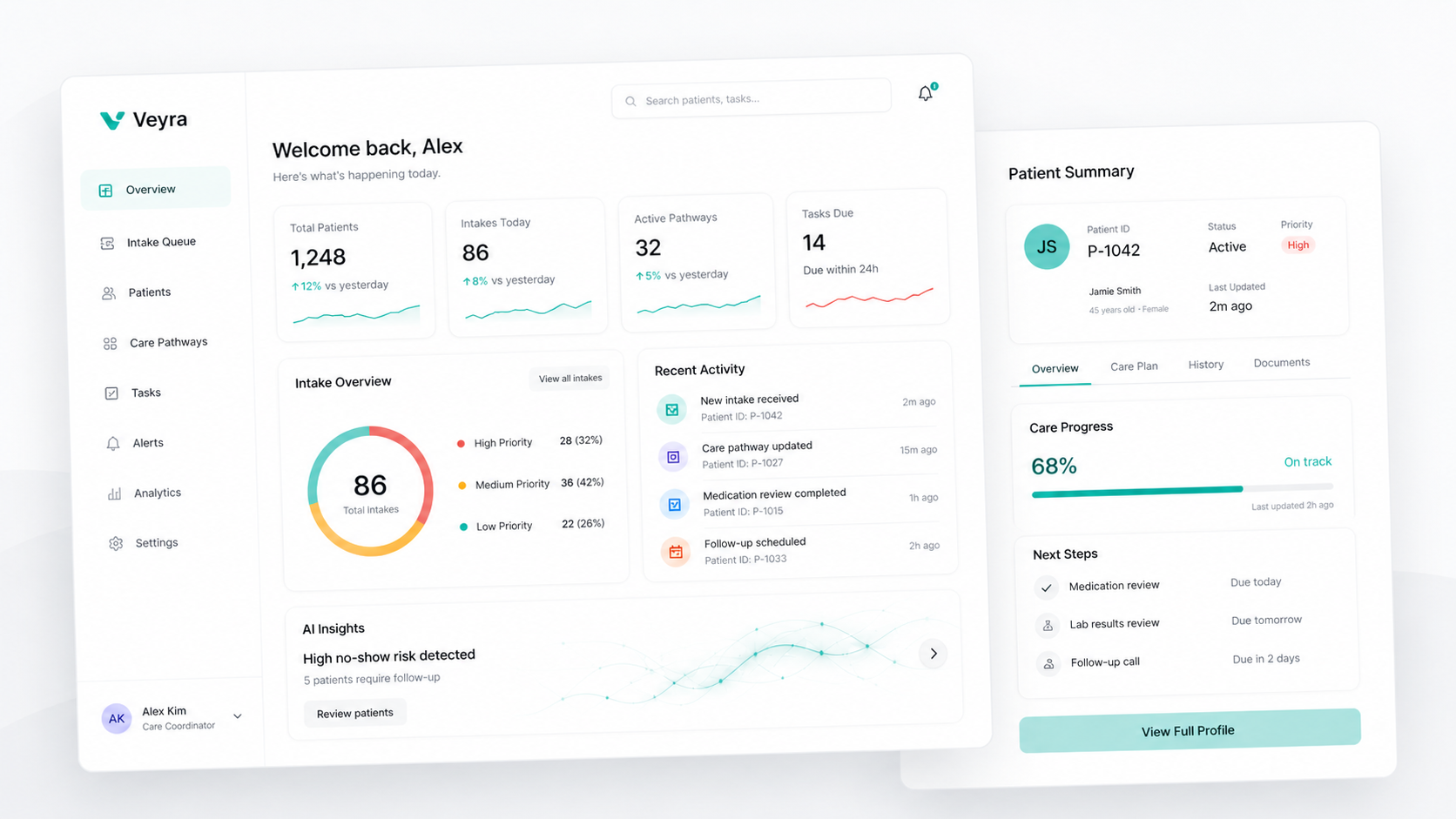 Veyra Healthcare AI Interface